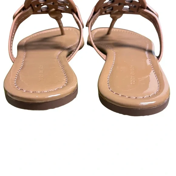 Tory Burch Women’s Miller Sandals Patent Leather Size 7 US - Picture 9 of 13